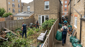 local gardeners clearing a garden